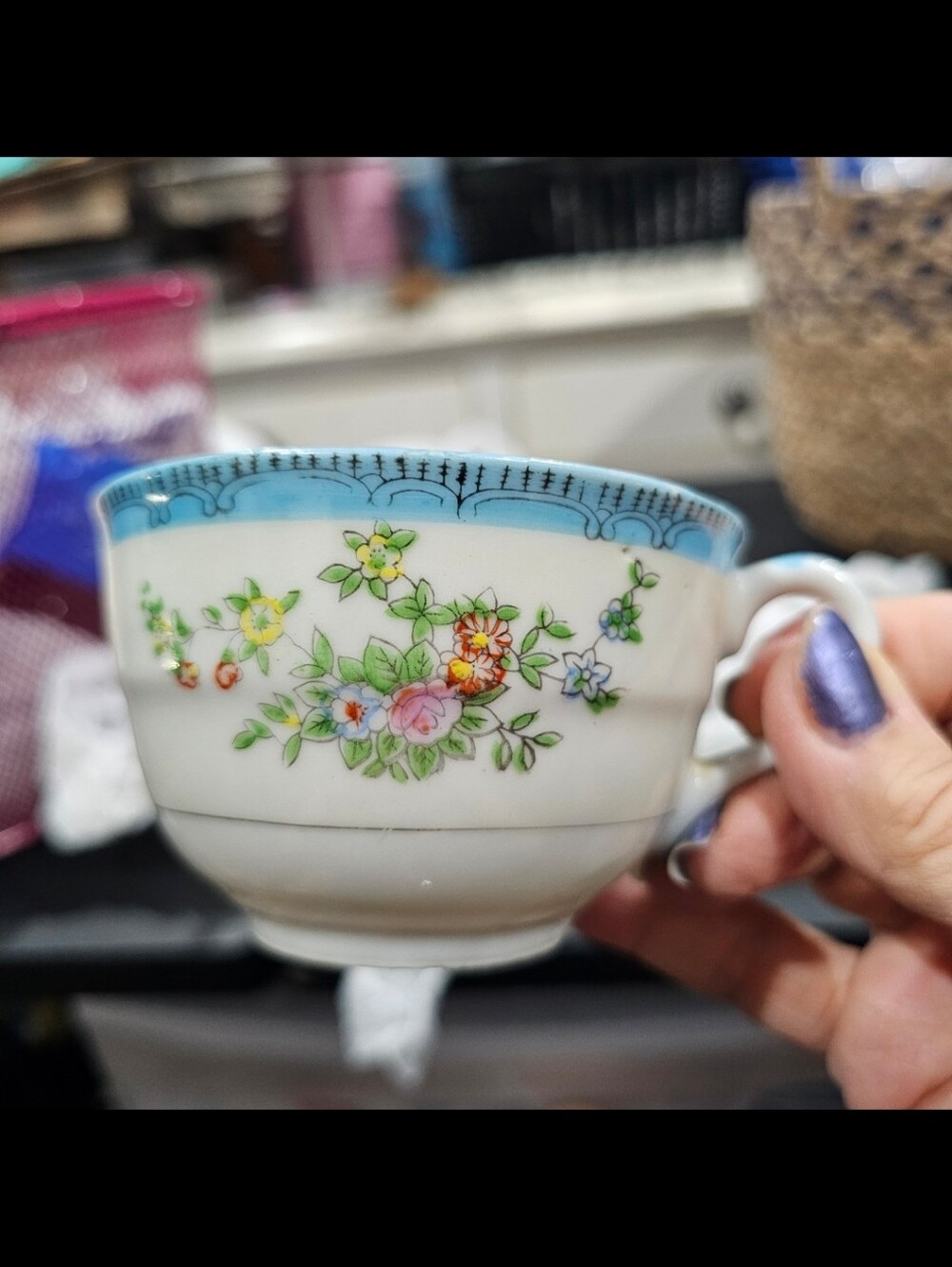 UCAGCO Handpainted in Japan Floral Cup & Saucer ☕️ Coffee Tea